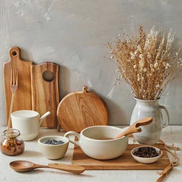 kuchenny kadr z naczyniami